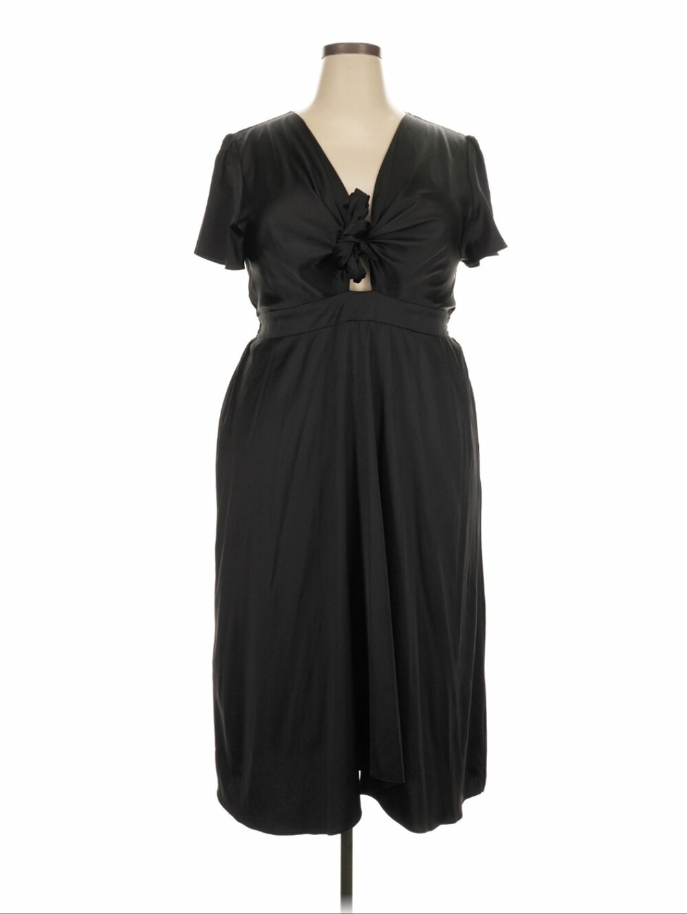 Baltic Born Indie Back Tie Midi Dress Black XXXL